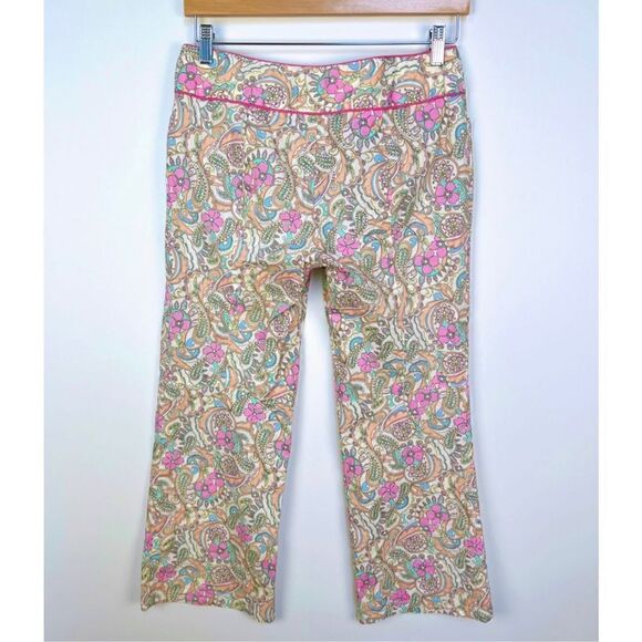 Vintage Y2K Nanette Lepore Retro Pants Wide Leg Flare Flower Power Hippie size 4 - Picture 3 of 8